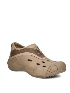 Brown X Satisfy Quick Trail Slip-On crocs; brand new